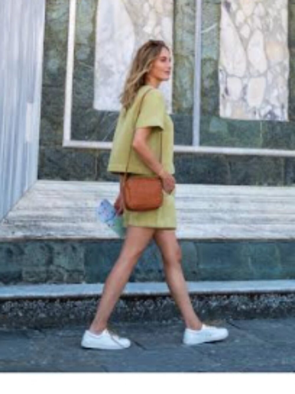 Tuckernuck Chartreuse Tweed Matching Set Top L + Shorts XL